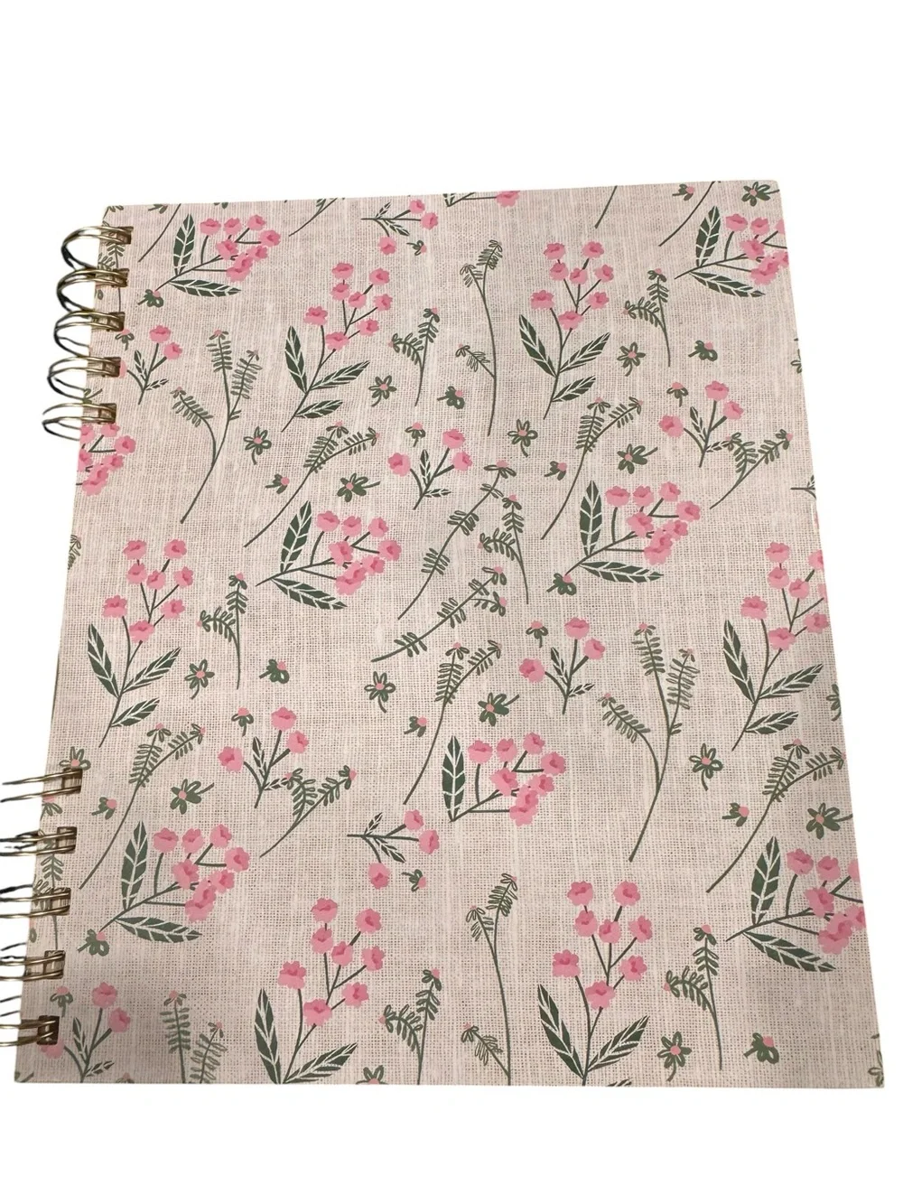 Floral Spiral Notebook - Pink & Green Botanical Cover